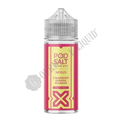 Strawberry Banana Rhubarb 100ml Shortfill E-Liquid by Pod Salt Nexus - Size#100ml~Nicotine Strength#0mg~Add Nicotine Shot For#0mg>3mg>6mg
