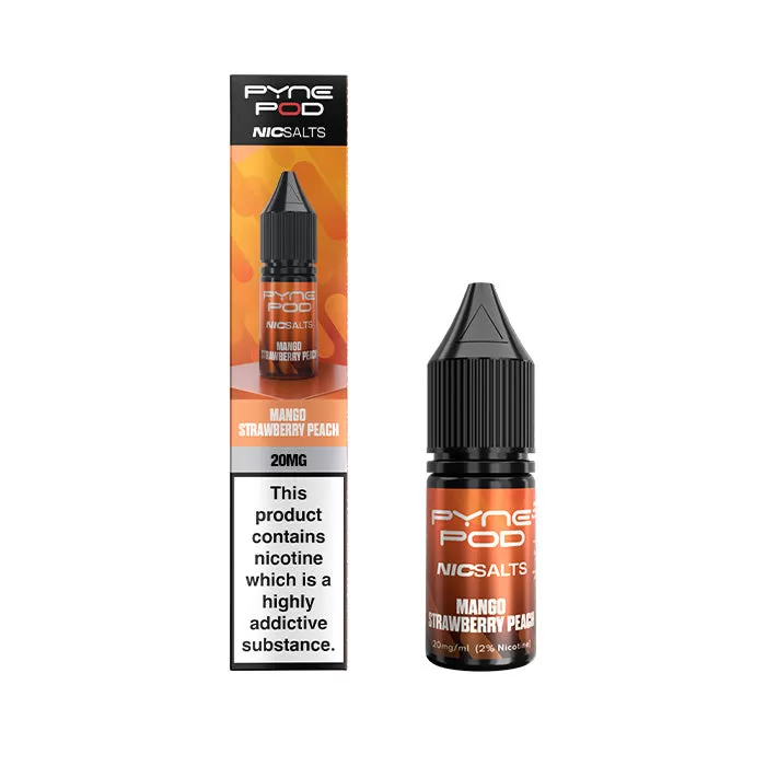 Mango Strawberry Peach Nic Salt E-Liquid by Pyne Pod - 5 mg - Low Strength
