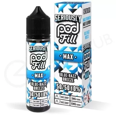 Blue Razz Breeze Shortfill E-Liquid by Seriously Pod Fill Max 40ml