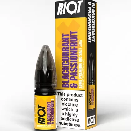 Blackcurrant Passionfruit Nic Salt E-Liquid - Riot X