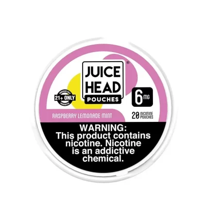 Raspberry Lemonade Mint Juice Head Nicotine Pouches (20 pouches/box) - Nicotine Avail#6mg>12mg