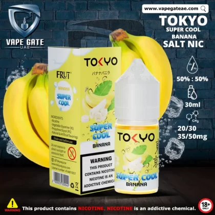 Tokyo Super Cool Banana Saltnic 30ml - 50 mg / 30 ml