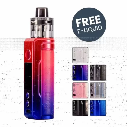 Voopoo Drag S2 Vape Kit - Flavour#Colourfull Silver>Glow Pink>Grey Metal>Modern Red>Pearl White>Sky Blue>Spray Black
