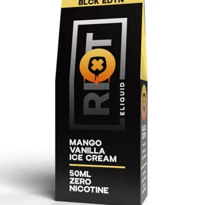 Riot Squad BLCK EDTN Mango Vanilla Ice Cream E-Liquid 60ml - 0mg