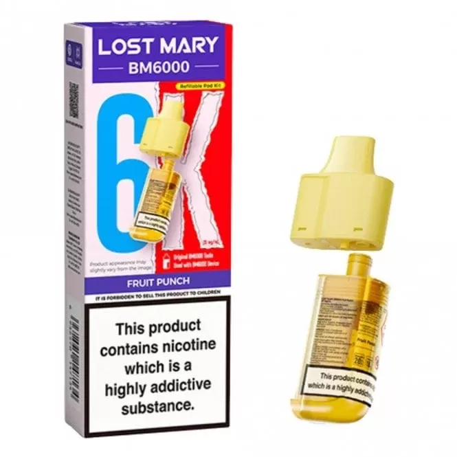 Lost Mary Fruit Punch BM6000 Nic Salt E Liquid Pods