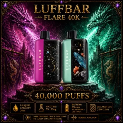 LUFFBAR Flare 40K - Gold Tobacco (BLK Series)