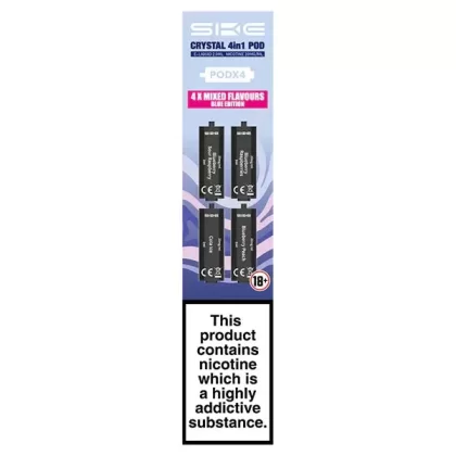 SKE Crystal 2400 4 in 1 Prefilled Pods - 4PK - Blue Edition