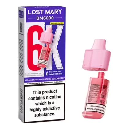 Strawberry Raspberry Blackberry BM6000 Prefilled Pods by Lost Mary (2ml + 10ml)
