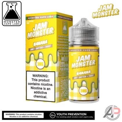 Banana E-Liquid By Jam Monster Vape Labs 100mL - Vape Product, Vape Product (CF0D3F)