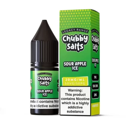 Sour Apple ICE By Chubby Salts 10ml - Nicotine Strength#10mg (Salt)>20mg (Salt)