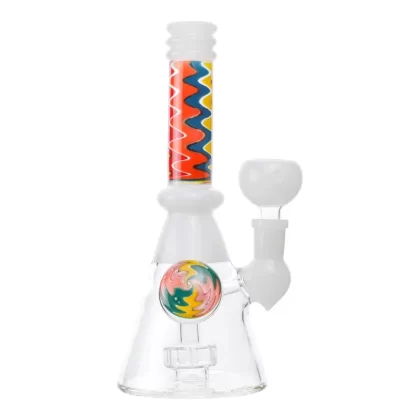 Wavy Train Beaker Bong – 8in - Vape Store