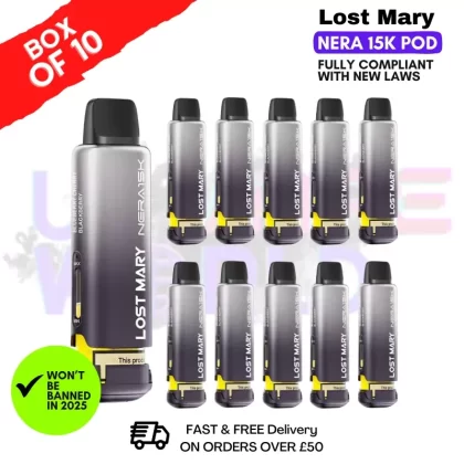 Blueberry Cherry Blackberry Lost Mary Nera15K REFIL Box OF 10
