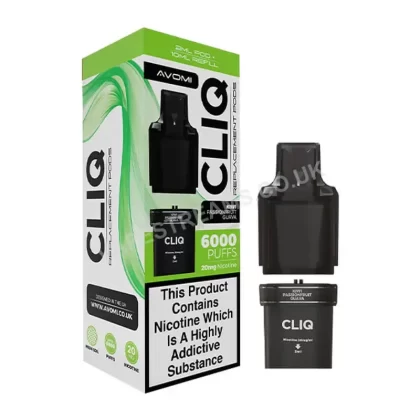 Avomi Cliq 6000 Kiwi Passionfruit Guava Prefilled Pod - Vapestreams Co