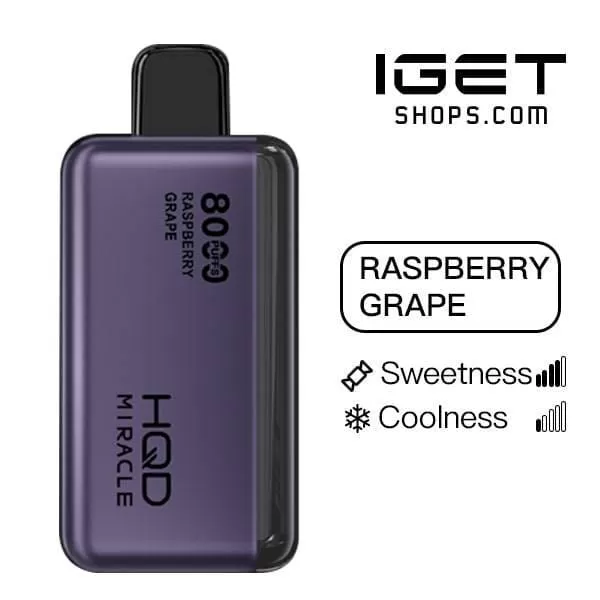HQD Miracle 8000 – Raspberry Grape - Vape Store