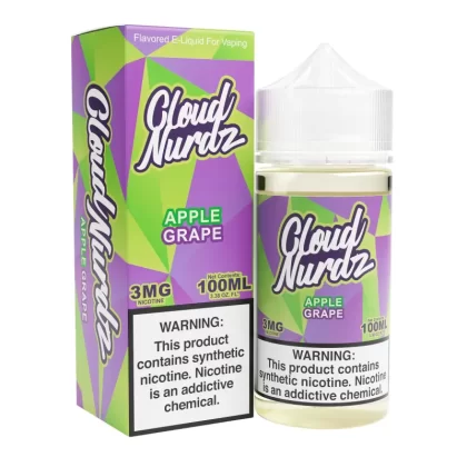 Cloud Nurdz Grape Apple 100ml Synthetic Nic Vape Juice - Vape Product, Vape Product