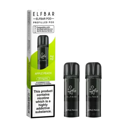 Apple Peach Elfbar 600 Pods - Ecigwizard