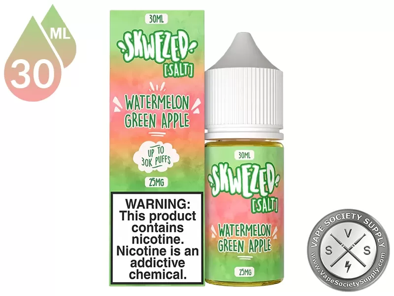 Watermelon Green Apple SKWEZED SALT 30ml - Image 3