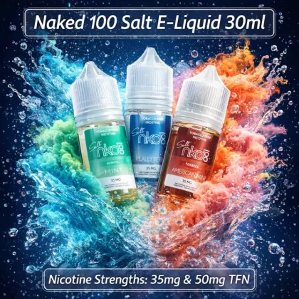 Naked 100 SALT Premium E-Liquid 30ml - Very Cool / 50mg - Vapeciga