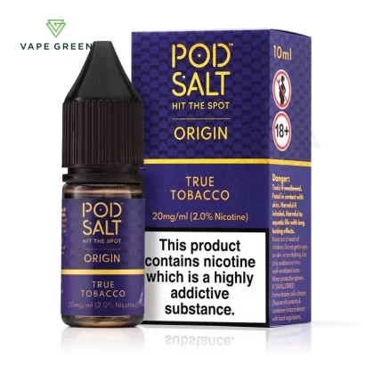 True Tobacco Nic Salt E-Liquid by Pod Salt Origin - Eliquidsupply