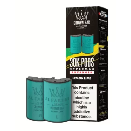 Al Fakher 30k Hypermax Prefilled Pods Lemon Mint - Strength#20mg