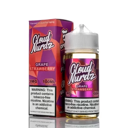 Cloud Nurdz E-Liquid - Grape Strawberry - 100ml - 3mg
