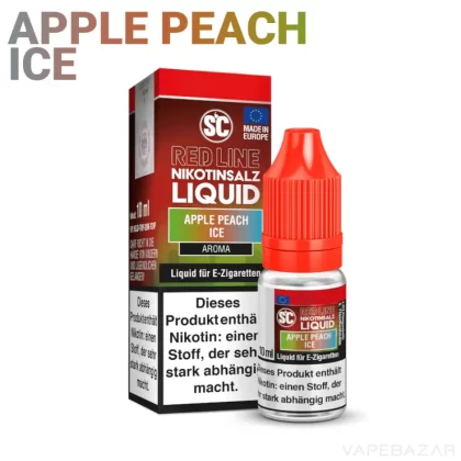 SC Red Line Nikotinsalz Liquid – Apple Peach Ice - Vapebazar