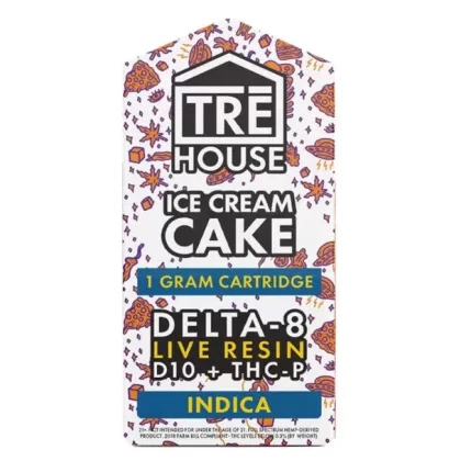 TRE House Live Resin D8 + D10 + THC-P Cartridge – Ice Cream Cake 1G - Vape Store