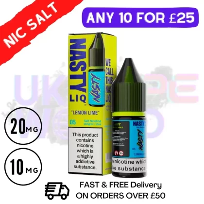 NastyLiq ‘Lemon Lime’ Nic Salt By Nasty Eliquids