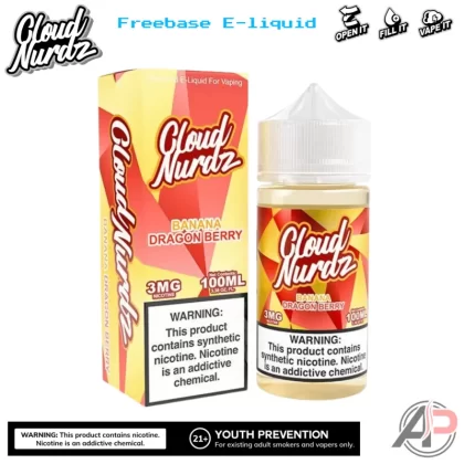 Cloud Nurdz Banana Dragon Berry E-Liquid 100mL - 0mg - 100mL, 3mg - 100mL