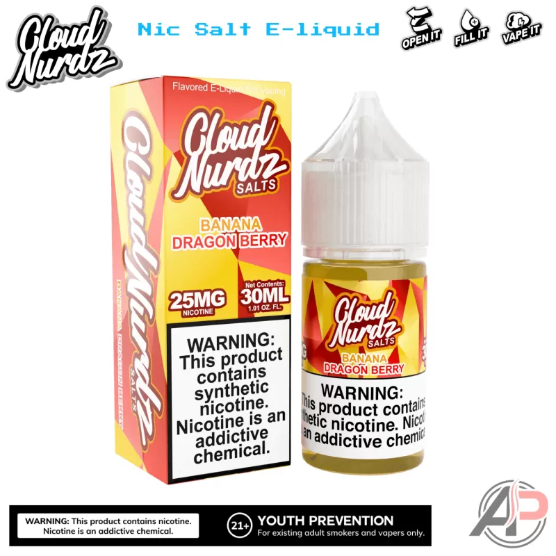 Cloud Nurdz Banana Dragon Berry E-Liquid 100mL - 0mg - 100mL, 3mg - 100mL - Image 2