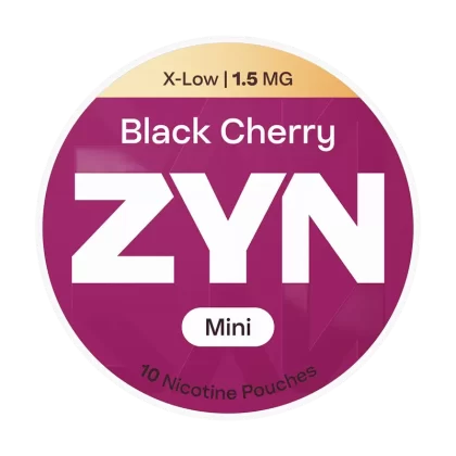Black Cherry ZYN Nicotine Pouches - X-Low 1.5mg, Regular 11mg
