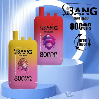 Bang Leader (Bang Legend) 80000 Puff 3-in-1 Flavor 80K Disposable Vape - Red Bull Watermelon Bubblegum Candy Strawberry Ice Cream / 20mg / 1PC / CN-SZ Warehouse