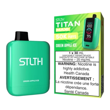STLTH Titan Max Disposable Vape Device - Green Apple Ice - 20mg/ml