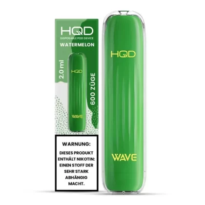 HQD Vape Surv – Watermelon - HQD Vape / Nikotin-Benzoat / Propylenglykol / pflanzliches Glycerin / Aromastoffe / 18mg/ml / 500 mAh / ca. 600