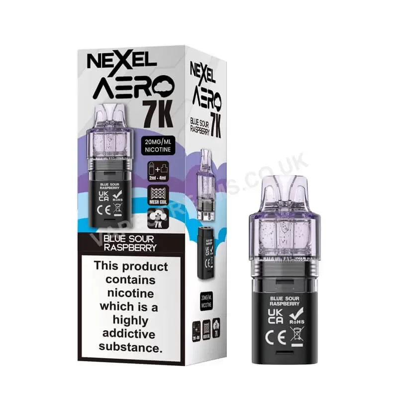 Nexel Aero 7K Blue Sour Raspberry Pods - Vapestreams Co