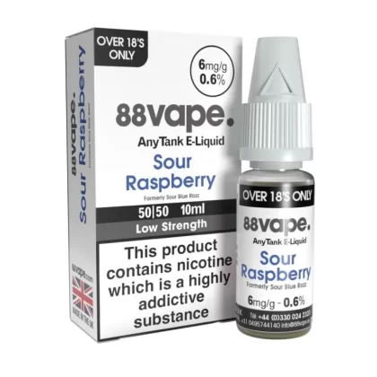 Sour Raspberry (Sour Blue Razz) E-Liquid Anytank Series by 88vape (10ml) - 3mg