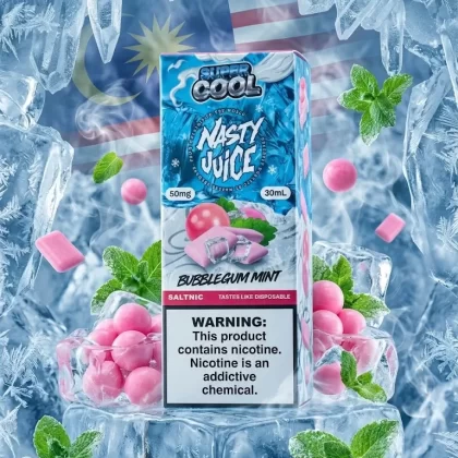 NASTY SUPER COOL BUBBLEGUM MINT SALT ELIQUID