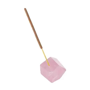 Faceted Incense Holder – Rose Quartz - Ejuicewarehouse