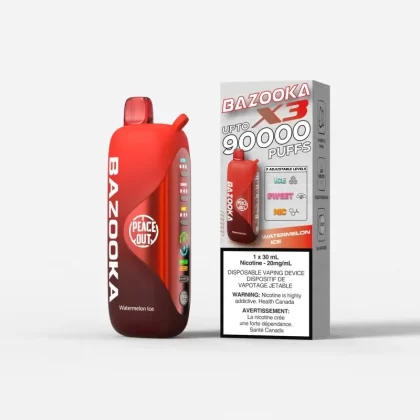 Bazooka 90K Watermelon Ice Disposable Vape - Vape Product, 20MG (ONT-TAX)