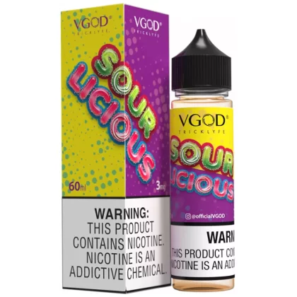 SOURLICIOUS EJUICE – VGOD 60ml (0mg, 3mg, 6mg, 12mg, 18mg) Nicotine