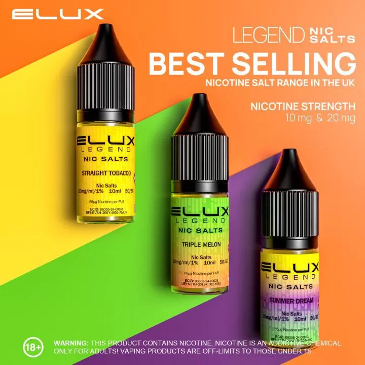 Elux Legend Nic Salts E-Liquid - Berry Lemonade / 20mg - Image 2