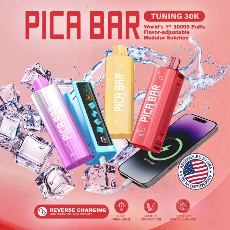 Assembled in USA | PICA BAR "TUNING" 30K Disposable KIT - 30,000 Puffs - Clear