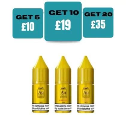 Kingston Au Gold Bar Salts 10ml E-liquids - Pineapple Ice / 10mg