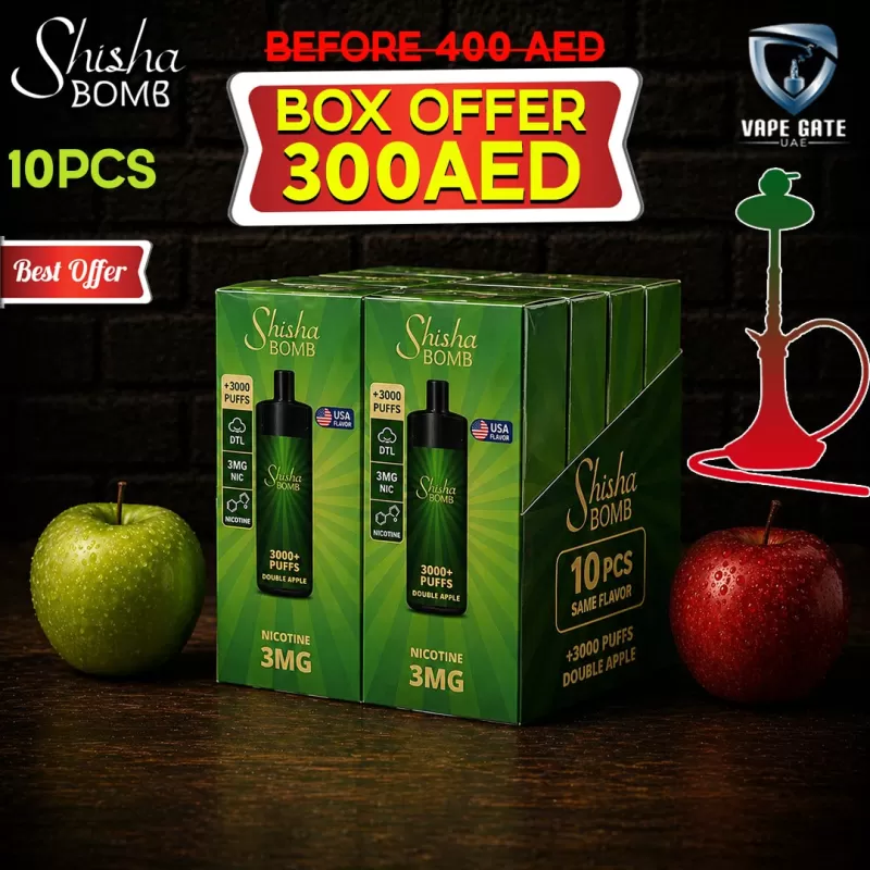 Shisha Bomb Rechargeable Disposables Vape ( +10000 Puffs ) - Lychee