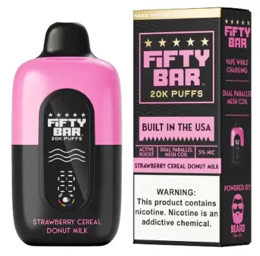Beard Fifty Bar [20k PUFFS] – Strawberry Cereal Donut Milk