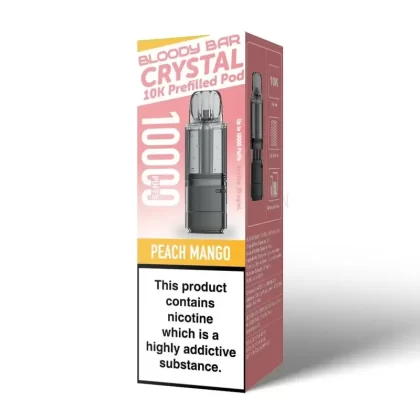 Bloody Bar Crystal 10K Prefilled Pod Peach Mango - Nicotine Strength#20mg