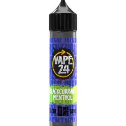 Vape 24 Blackcurrant Menthol 70/30 60ml E-Liquids - 3mg