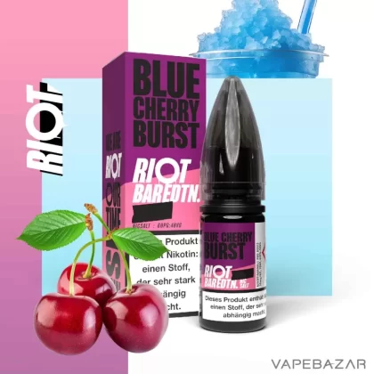 Riot Salt Bar Liquid – Blue Cherry Burst - 20mg/ml, 10mg/ml; Riot Saltbar; Slush, Kirsche
