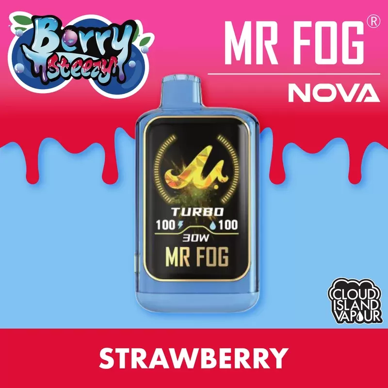 MR FOG NOVA 36K Disposable Vape – Berry Steezy Strawberry