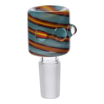 Candy Cane Bowl – 14mm Male - Color#Blue>Rainbow>Purple